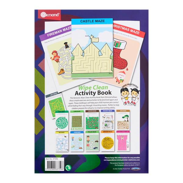 Wipe Clean Activity Book Mazes