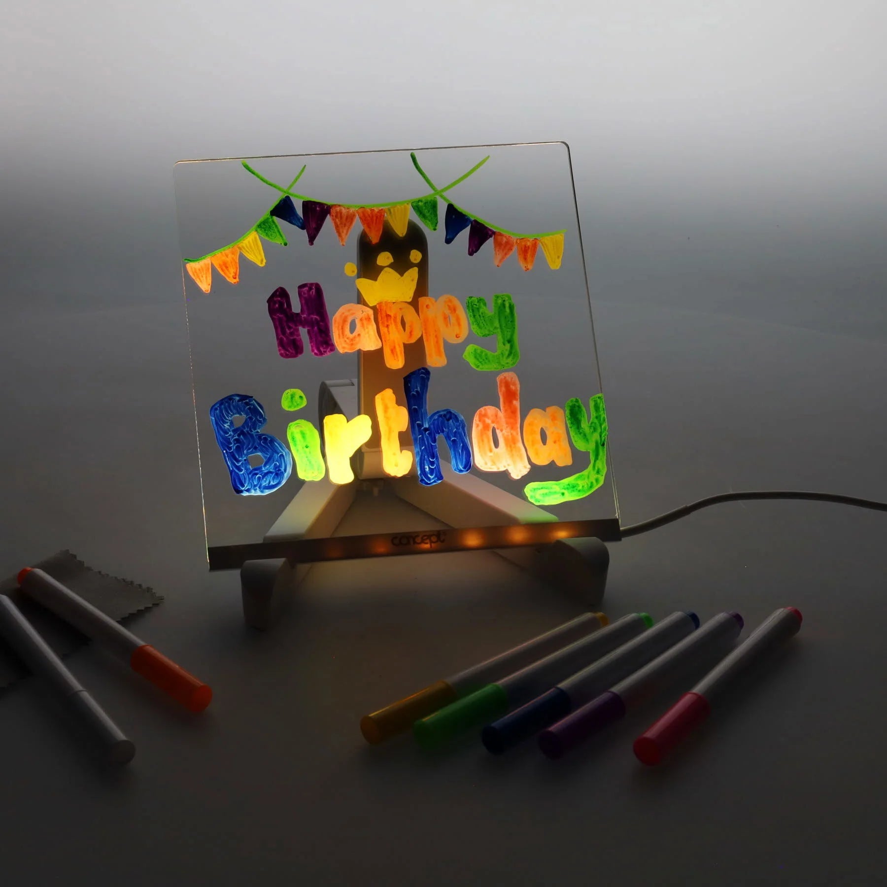 Concept Acrylic LED Notice Board (150mm x 150mm)