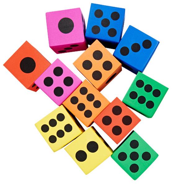 Foam Dice - Pack of 12