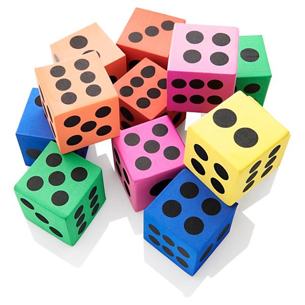 Foam Dice - Pack of 12