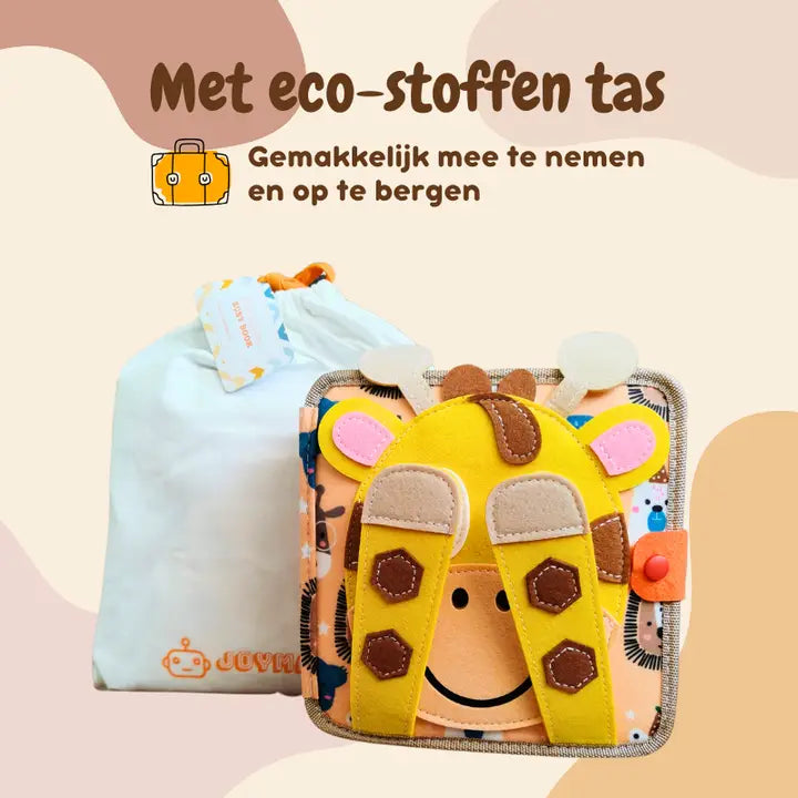 Montessori Busy Book Giraffe -Felt Activity Book for Toddler