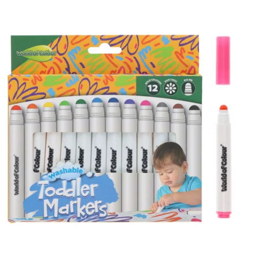 World Of Colour Pack of 12 Washable Toddler Markers