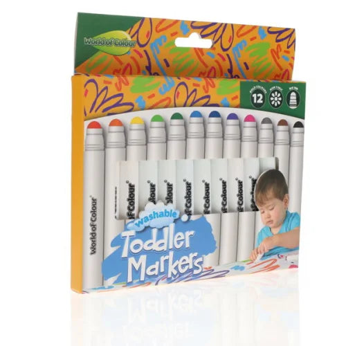 World Of Colour Pack of 12 Washable Toddler Markers