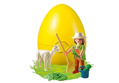 Playmobil Easter Zookeeper with Alpaca Gift Egg