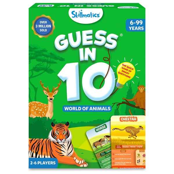 Skillmatics Card Game Guess in 10 Animal Planet