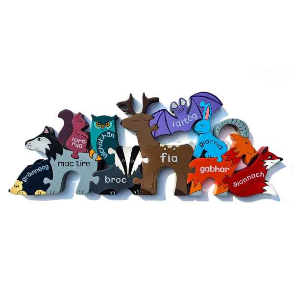 Irish Wildlife Jigsaw Puzzle (As Gaeilge) by Alphabet Jigsaws