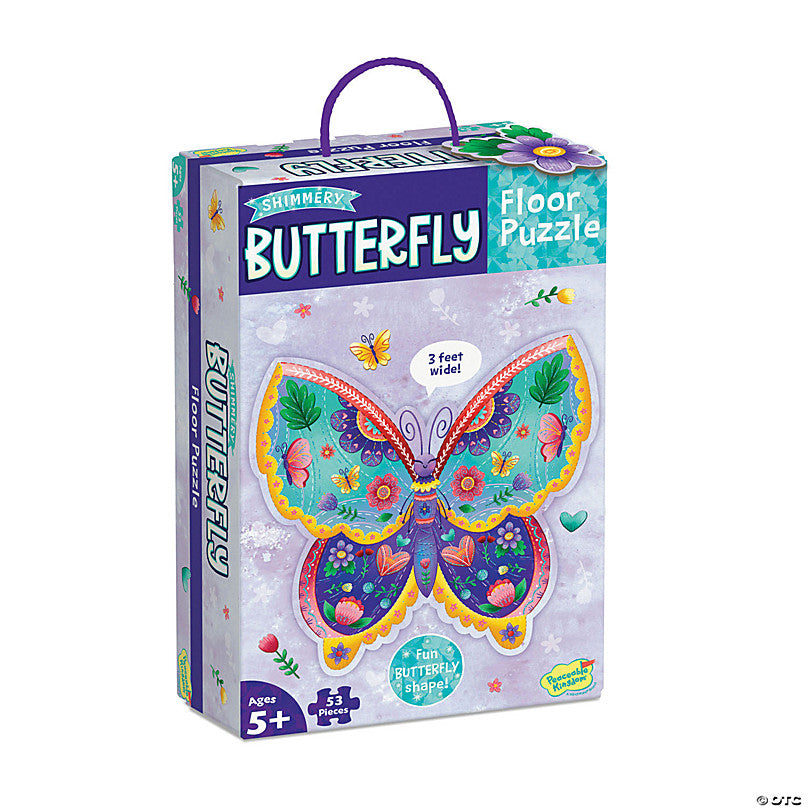 Shimmery Butterfly Giant Floor Jigsaw Puzzle