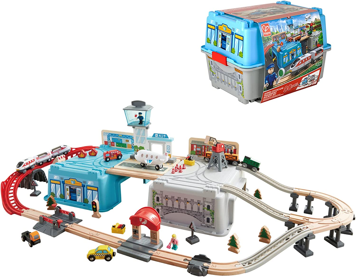 Railway Playset Hape Grand City Station Train Set Hape Super
