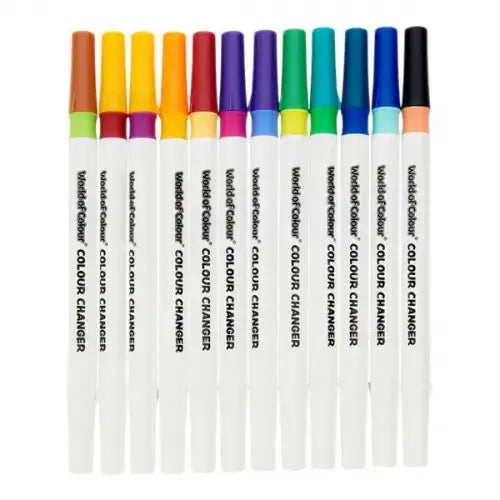 World of Colour Washable Colour Changers Magic Markers – 12 Bold Colours