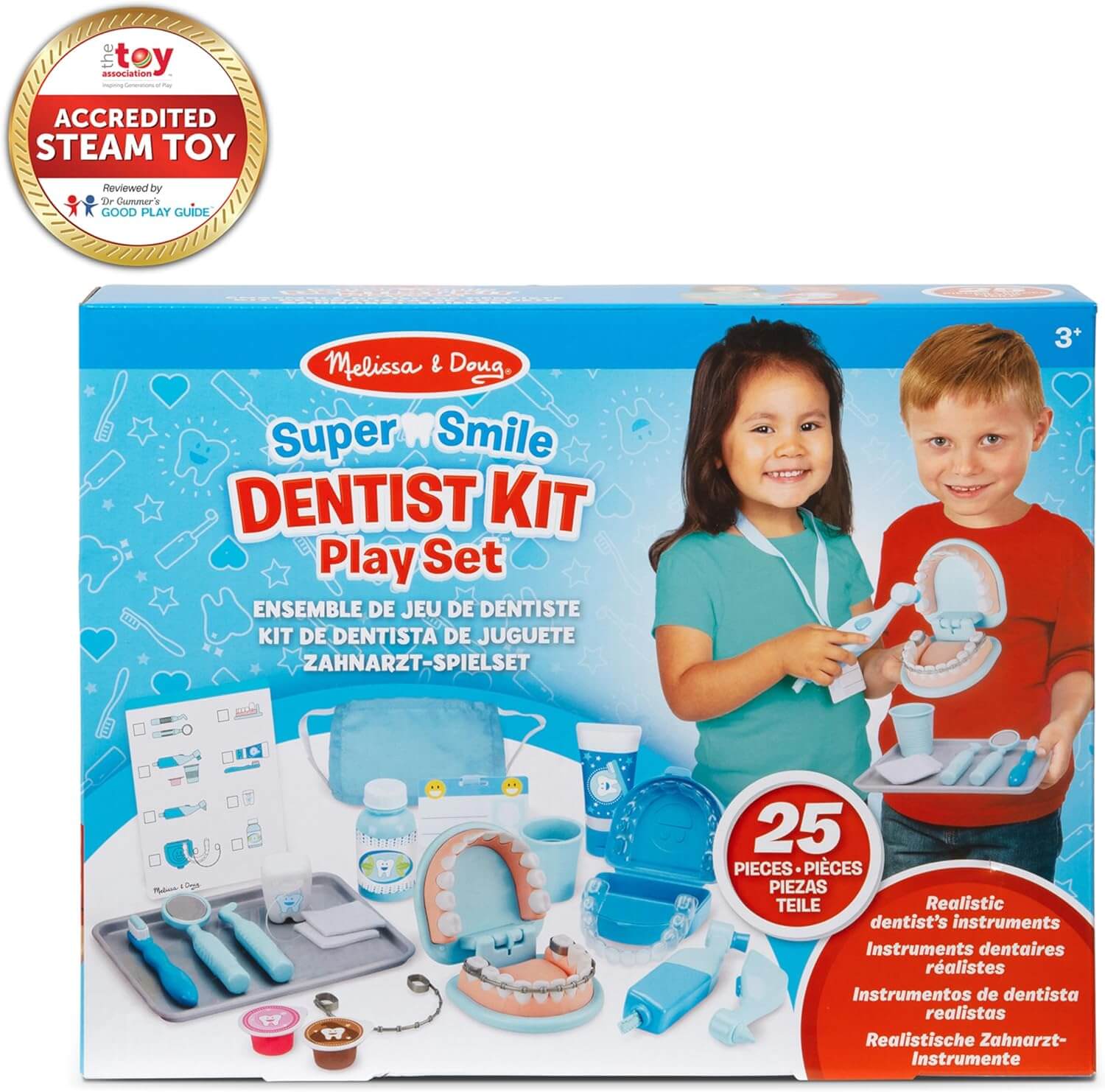 Doctor Play Set: Melissa & Doug Get Well Doctor's Kit Play Set – 25 Toy  Pieces - Science Shop For Kids