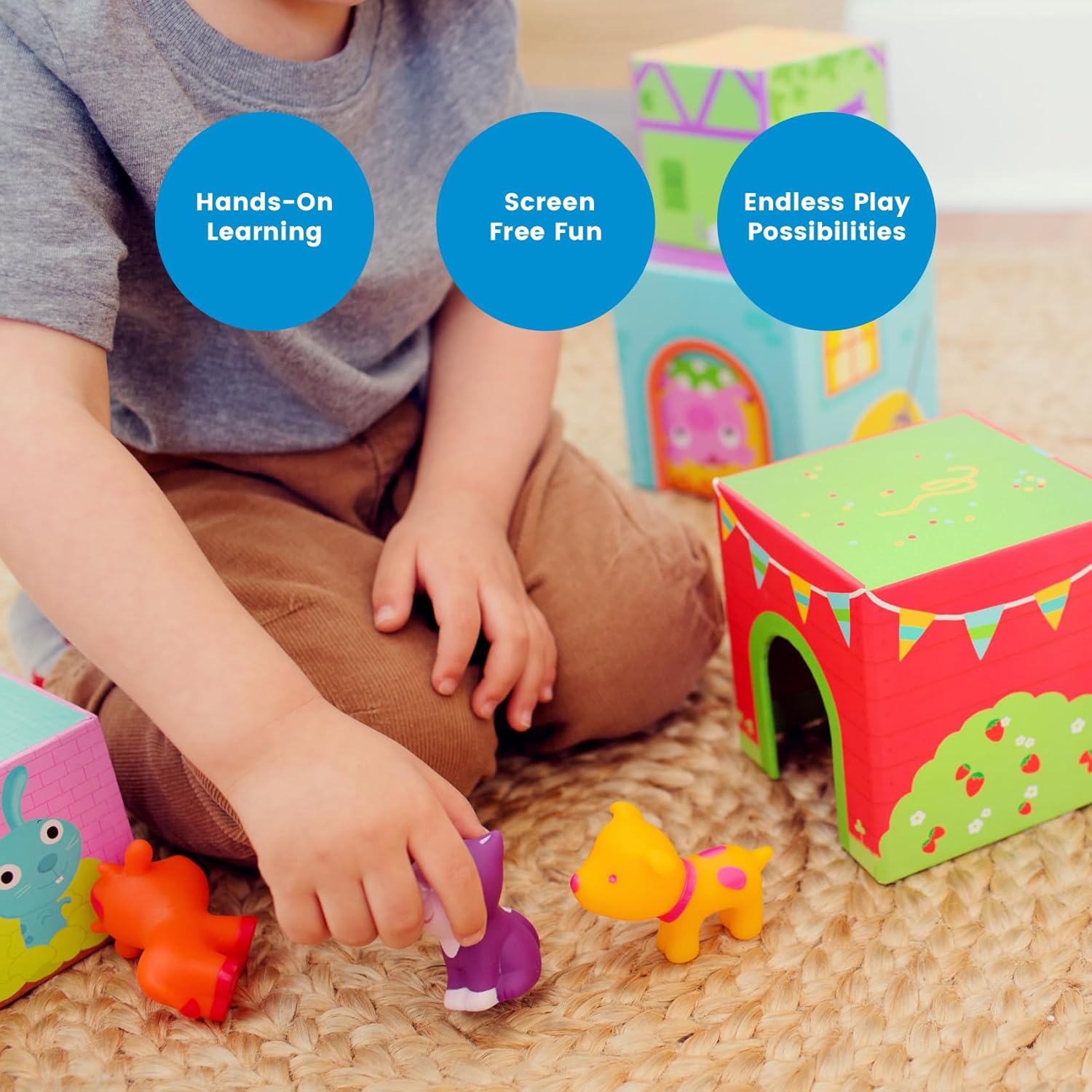 Farm Animal Stacking Cubes Topanifarm Djeco
