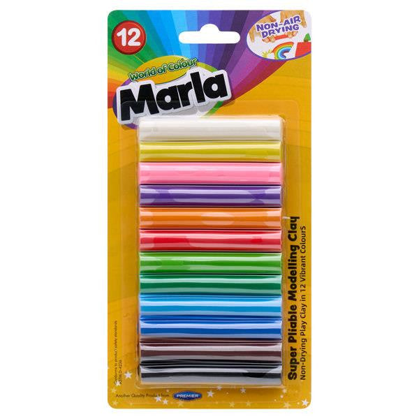 World Of Colour Marla - Super Pliable Modelling Clay - 12 Vibrant Colours
