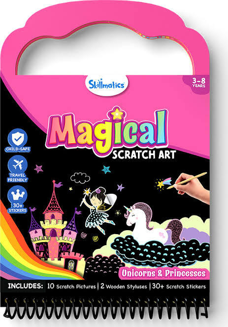 Magical Scratch Art Unicorn and Princesses