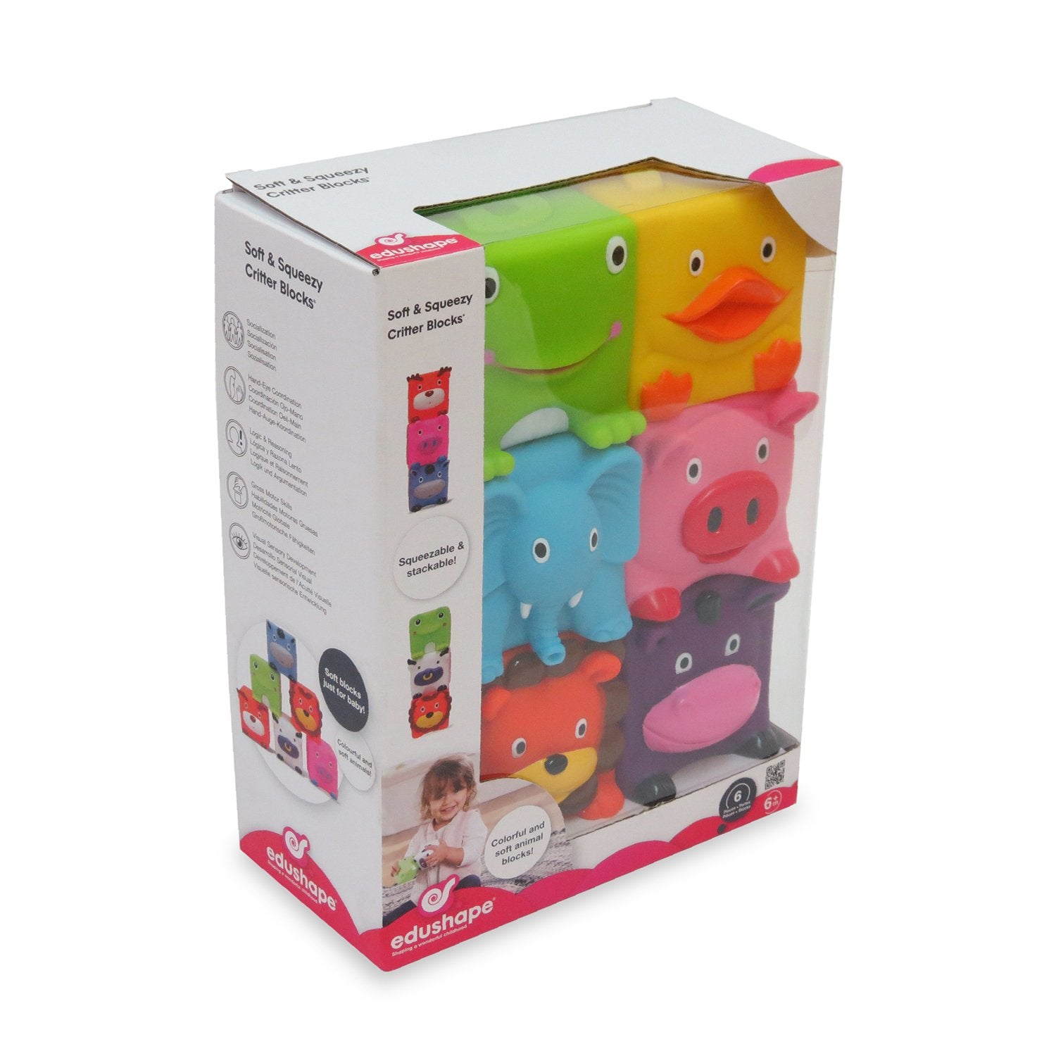 Edushape Soft & Squeezy Critter Blocks