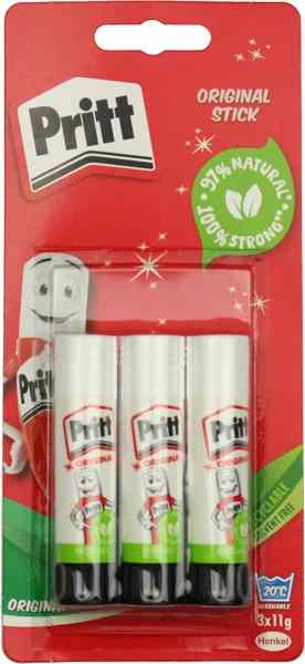 Pritt Original Glue Stick 11g Pack of 3