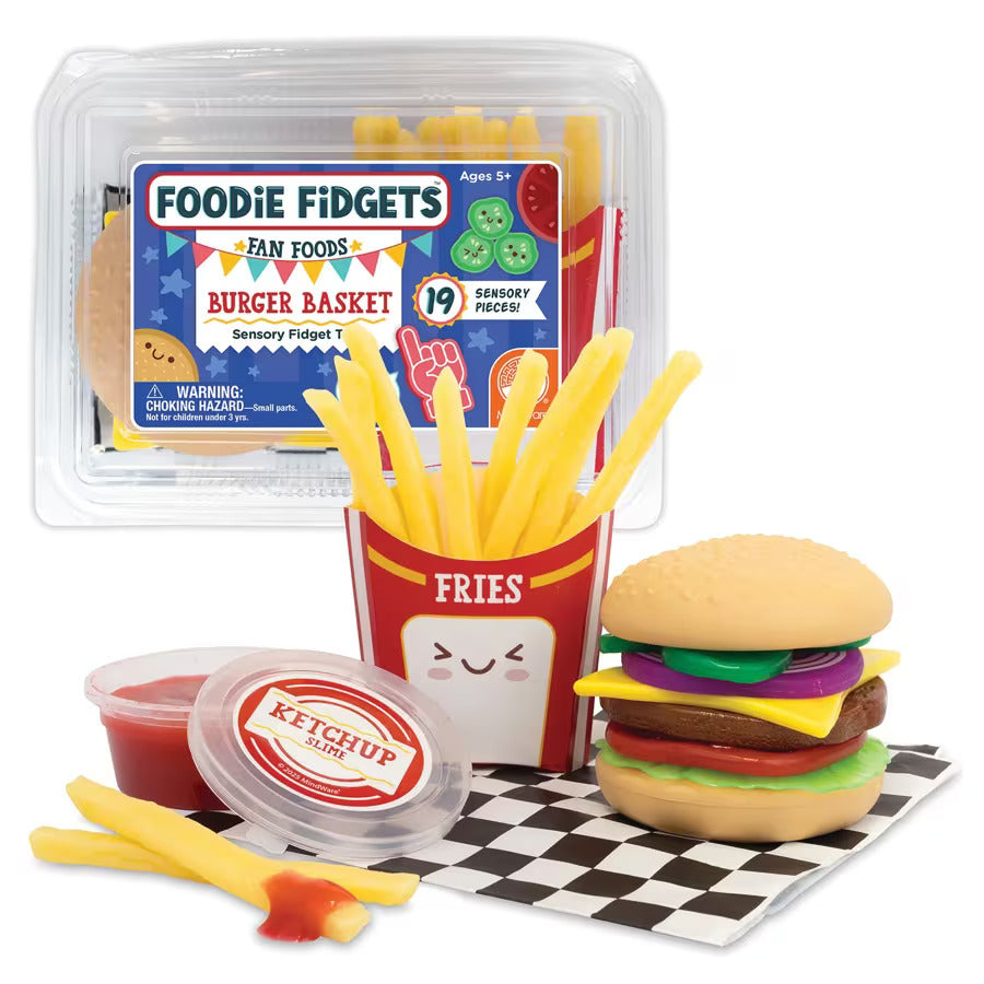 Foodie fidgets - fan foods: burger basket