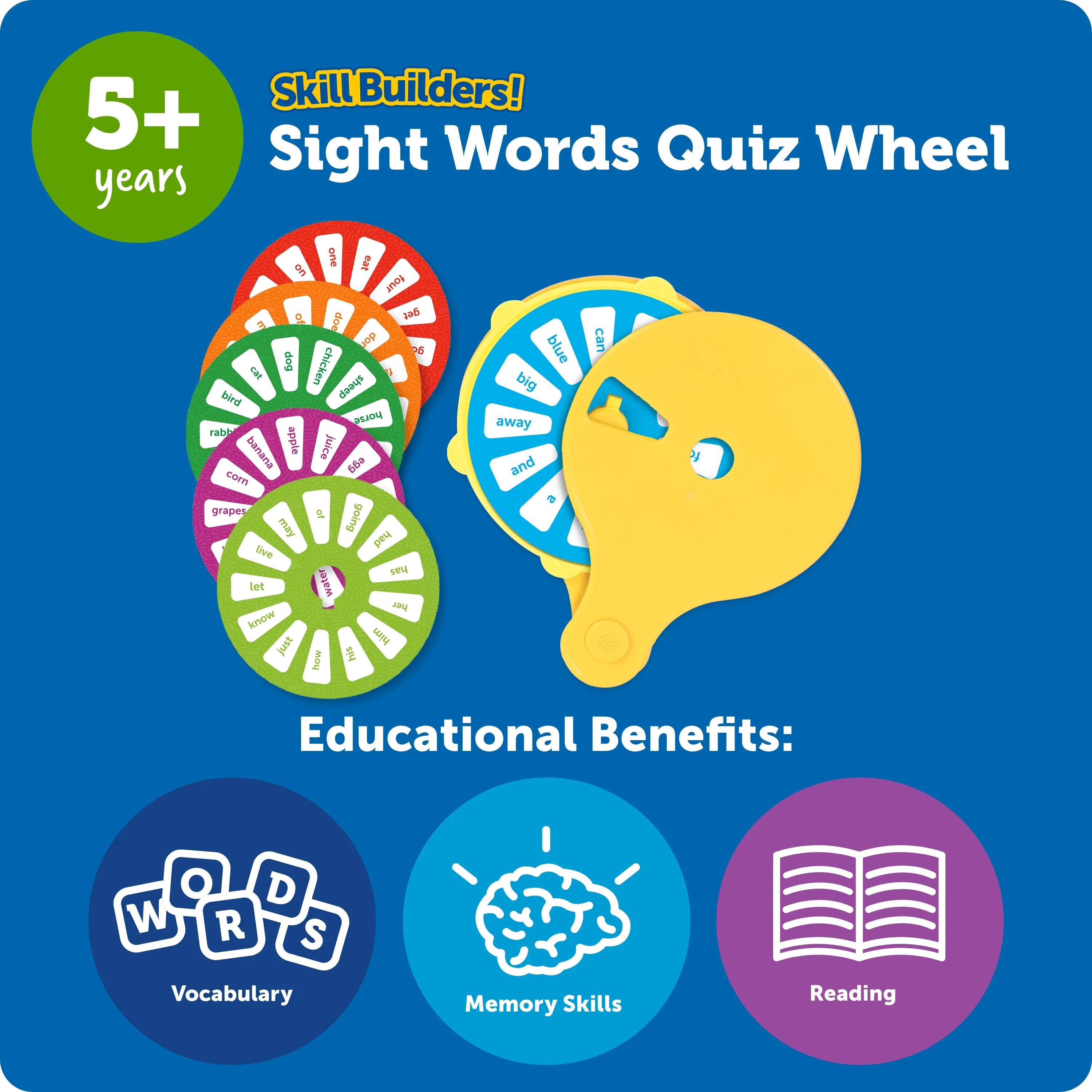 Skill Builders! Sight Words Quiz Wheel