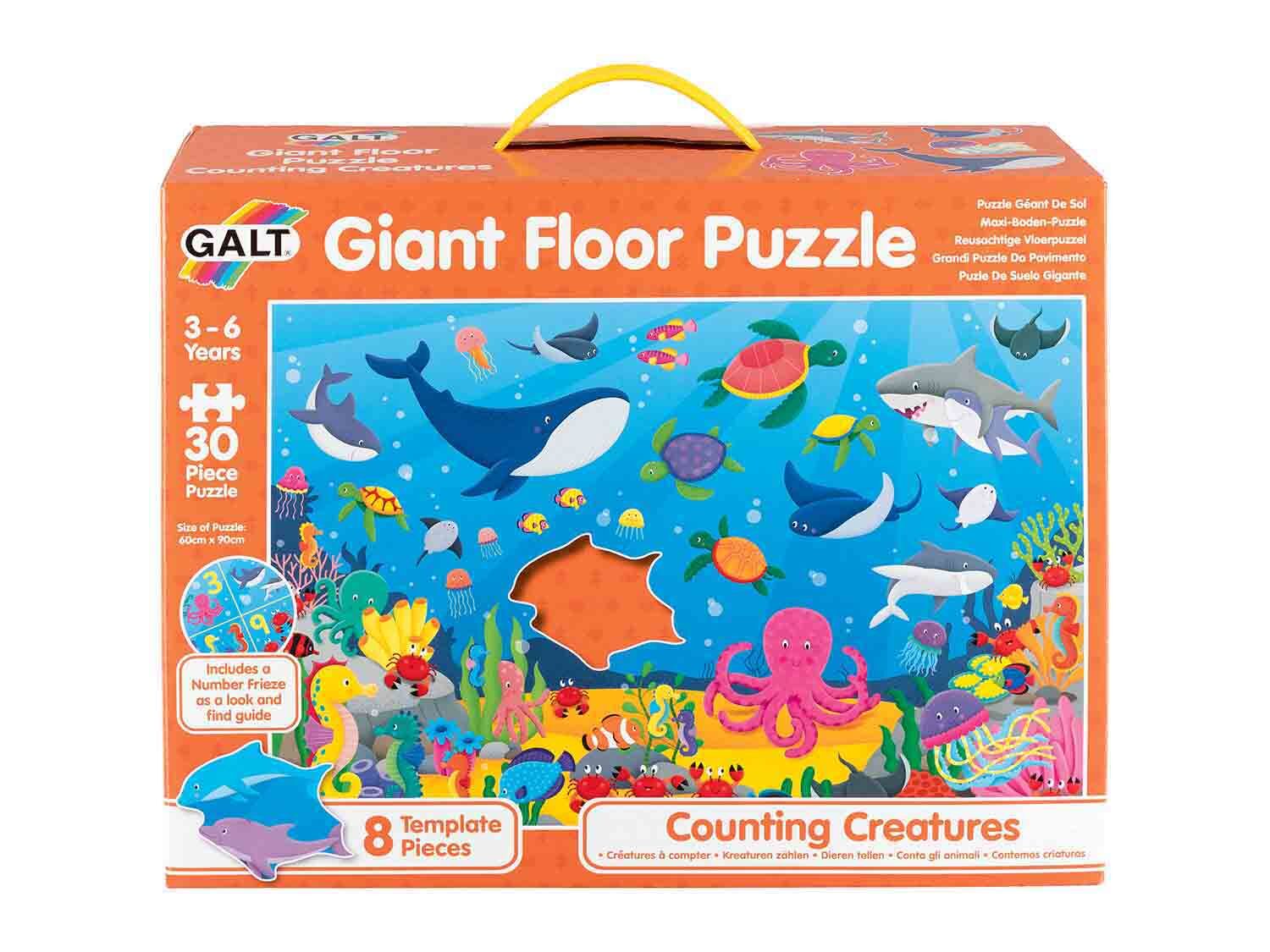 Giant Floor Puzzle Counting Creatures