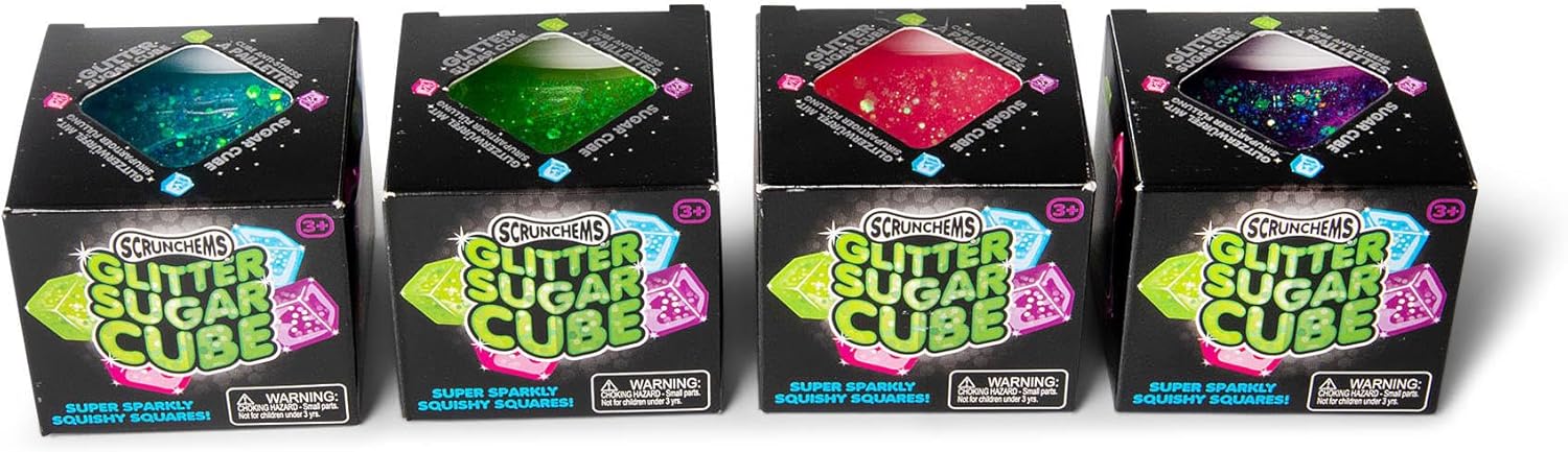 Scrunchems Glitter Sugar Cube – Sparkly Squishy Sensory Toy