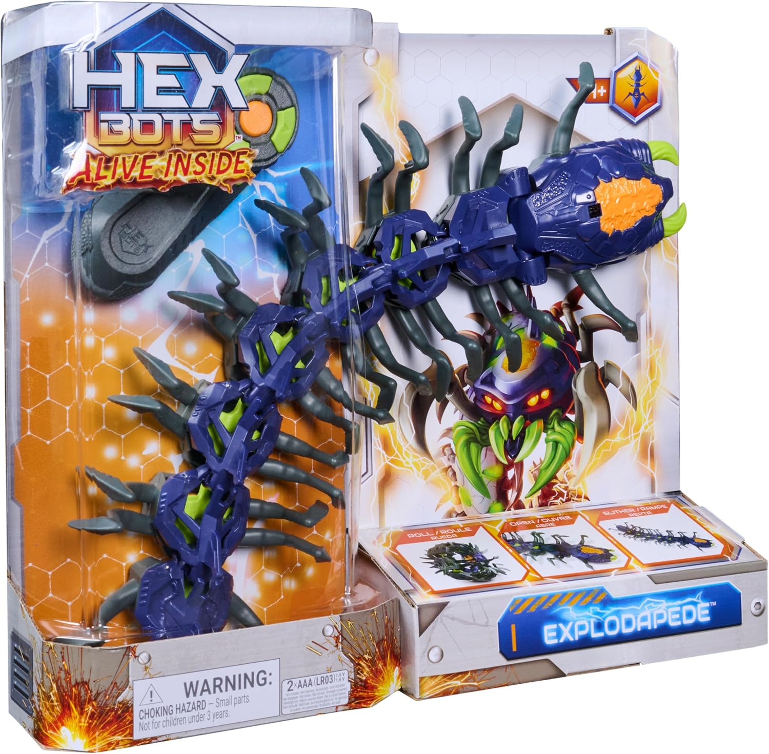 HEX BOTS Explodapede Remote Control Robot Centipede