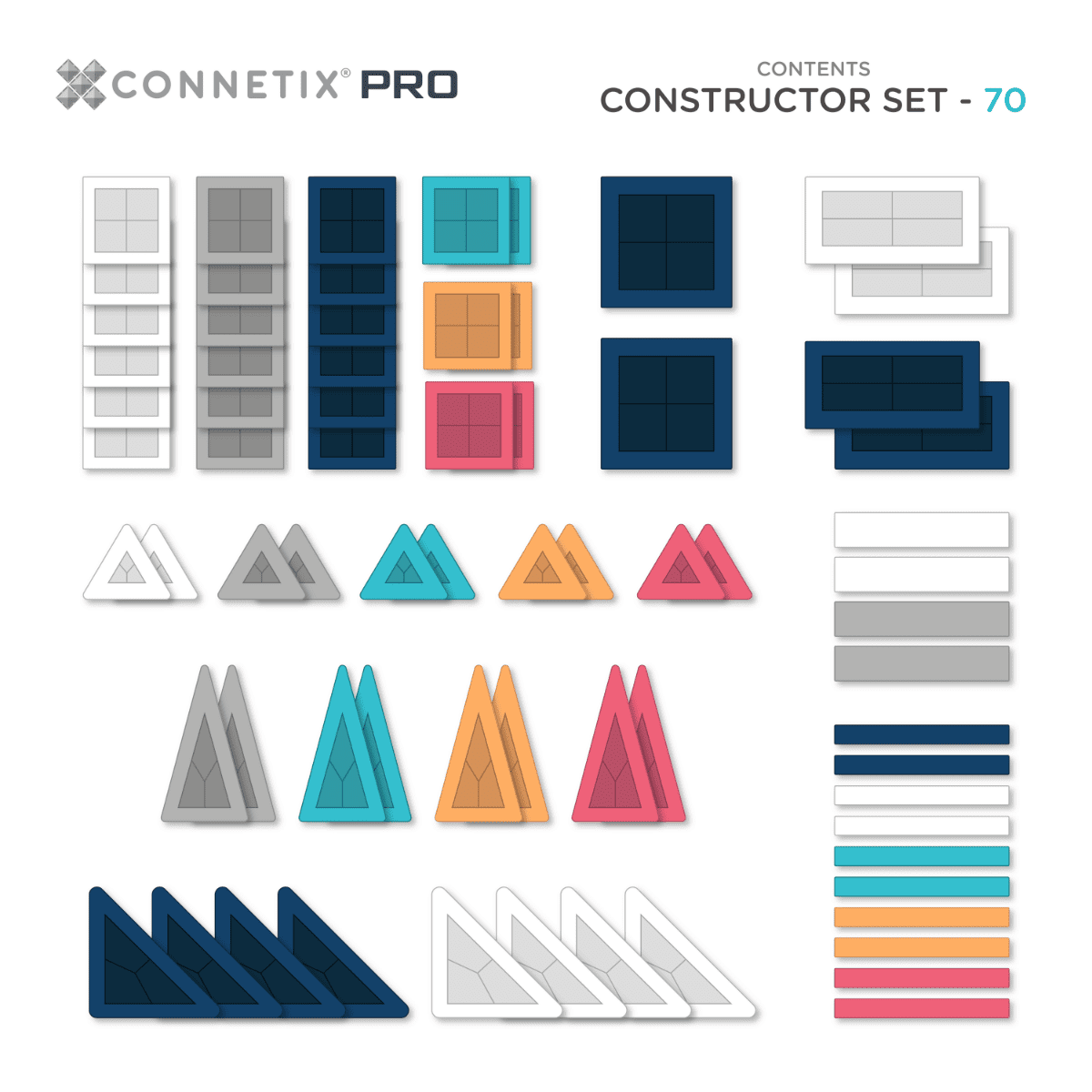 Connetix PRO Constructor Set 70 pcs