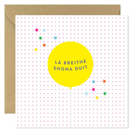Lá Breithe Sona Duit Greeting Card Bold Bunny