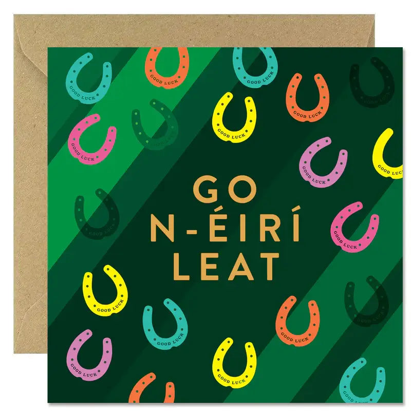 Go N-Éirí Leat Shape Greeting Card Bold Bunny