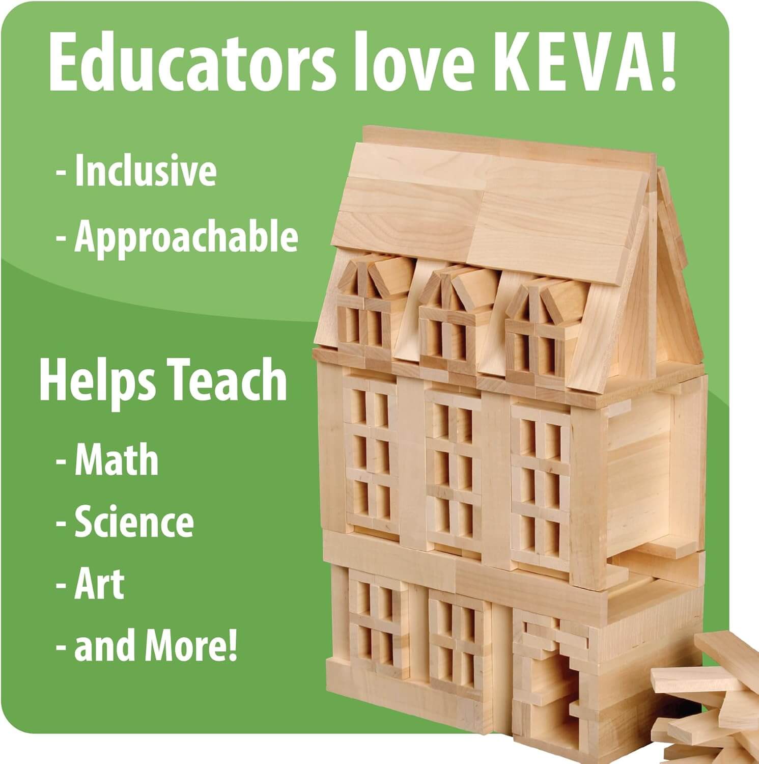 School Must Have Maple 800 Plank Wooden Building Blocks Set