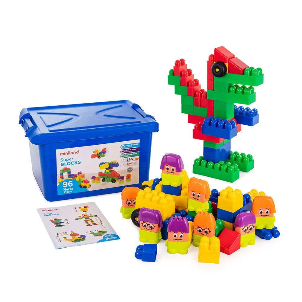 Miniland Super Blocks construction game 96 units
