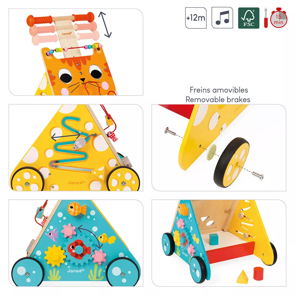 Janod Multi-Activities Cat Baby Walker