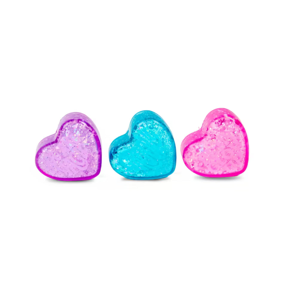 NeeDoh Teenie Sparkle Squeeze Hearts – Glitter Sensory Fidget Toy (3 Pack)