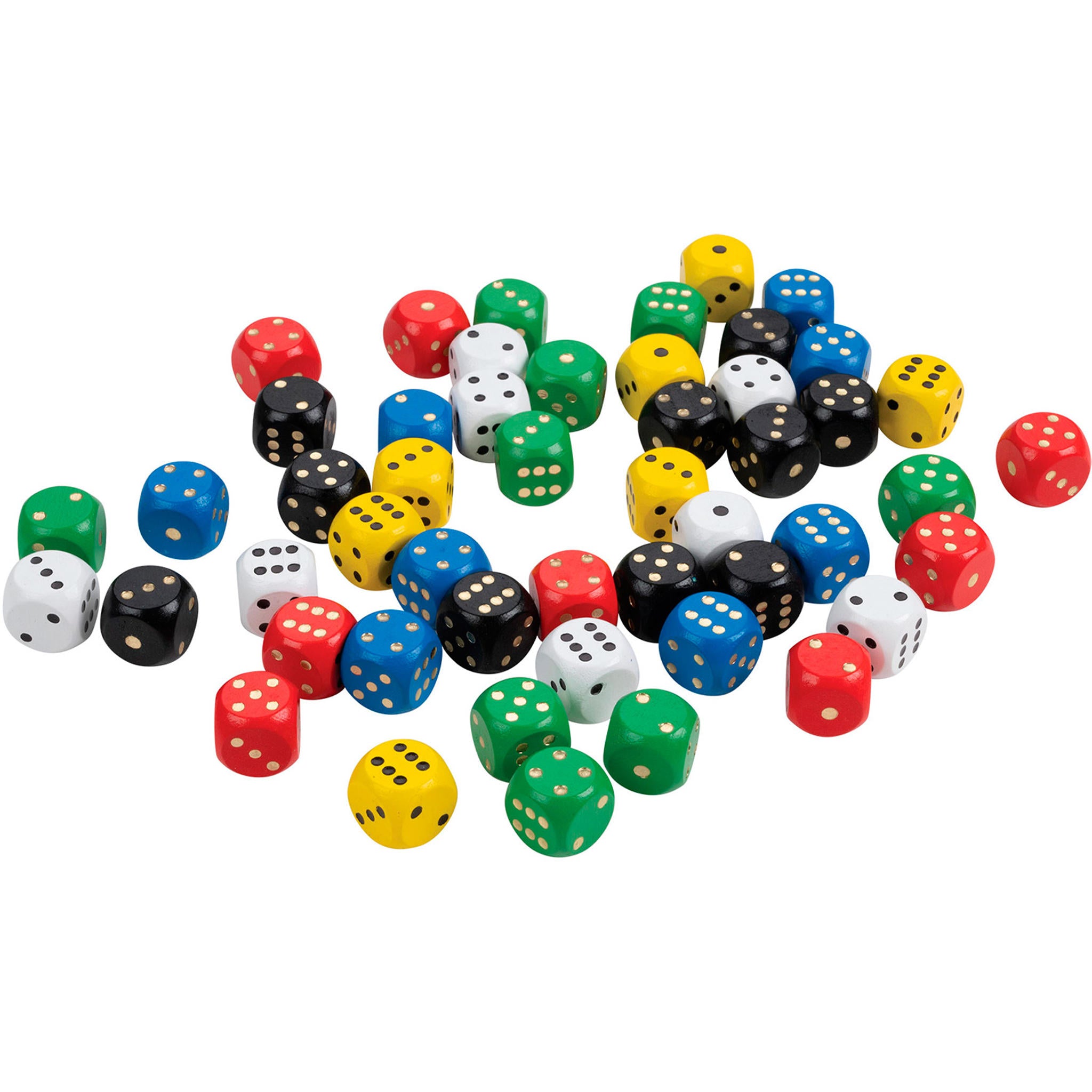 Philos Wooden Dice 16mm 50 Pieces