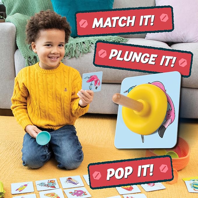 MindWare Matching Card Game for Toddlers Plunger Pop