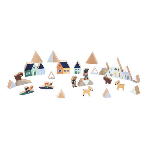 Janod Mountain Valley Wooden Blocks