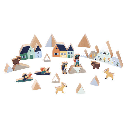 Janod Mountain Valley Wooden Blocks