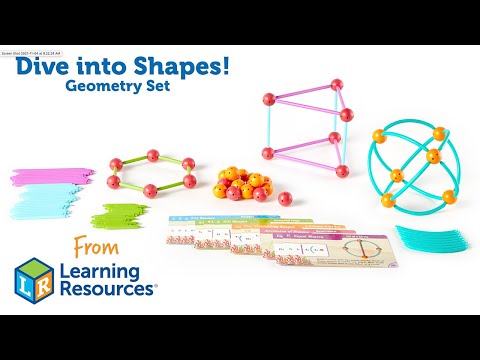 Learning Resources Dive into Shapes! A "Sea" and Build Geometry Set