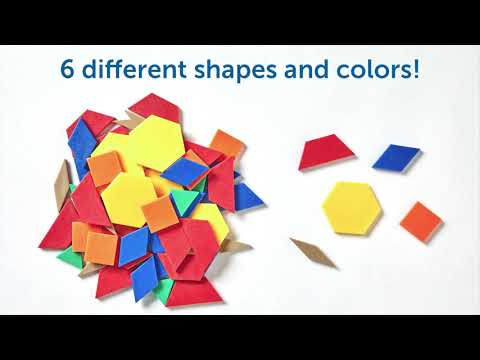 1cm Plastic Pattern Blocks (Set of 250)