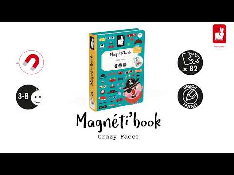 CRAZY FACES MAGNETI'BOOK JANOD Blue