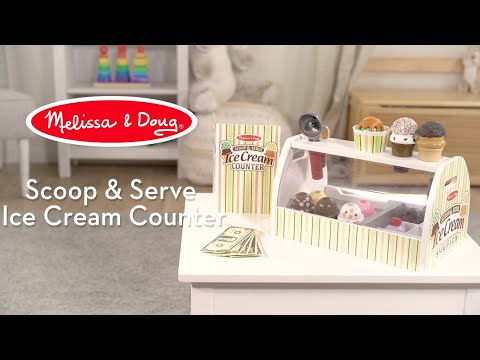 Melissa & Doug Wooden Ice Cream Counter