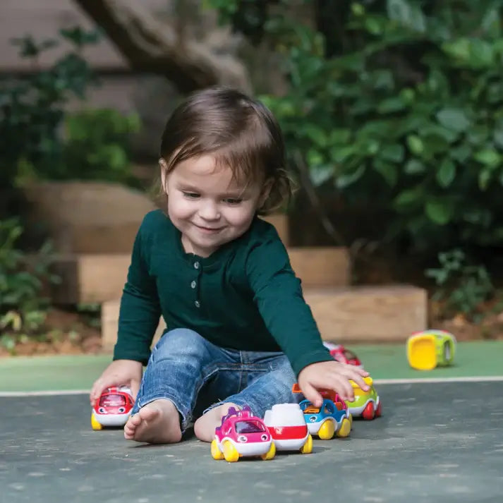 Edushape Push & Pull Racers Trio – Set of 3 Baby Vehicles (Assorted)