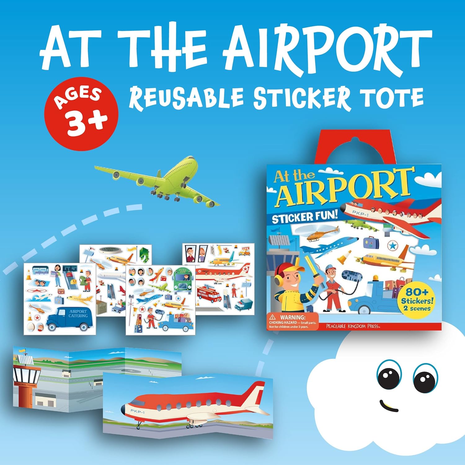 Sticker Fun! 'at The Airport' Reusable Sticker Tote