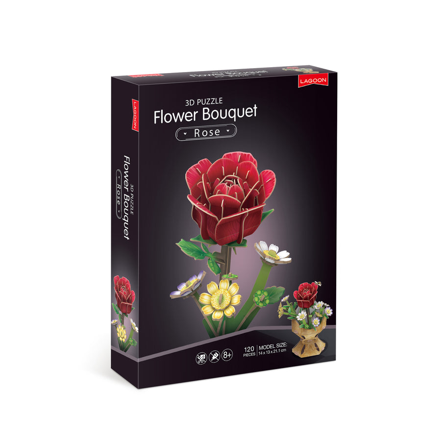 Rose Flower Bouquet 3D Puzzle