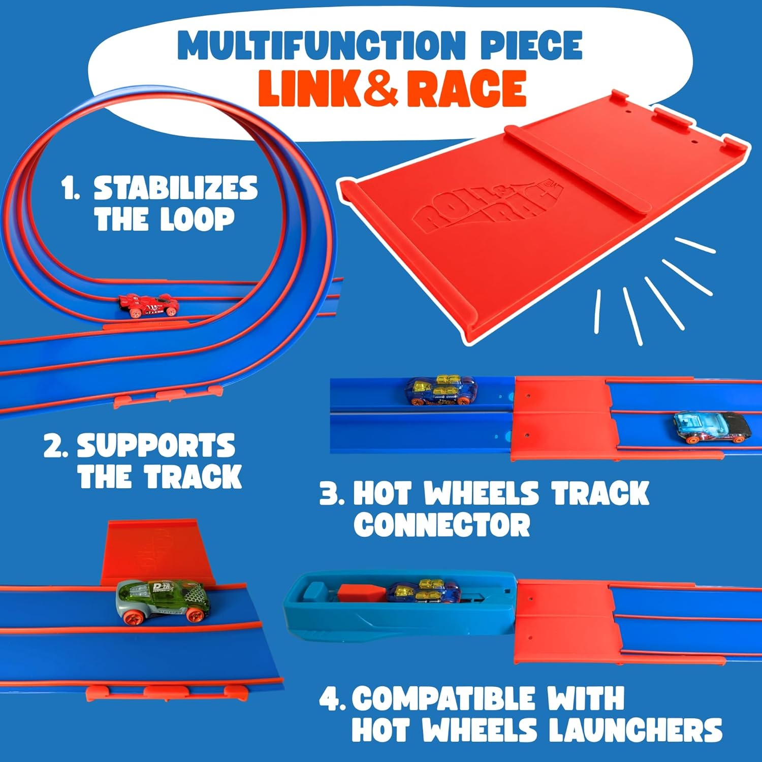 Roll & Race Flexible Car Track 4m – Viral Suction Cup Race Track for Toy Cars