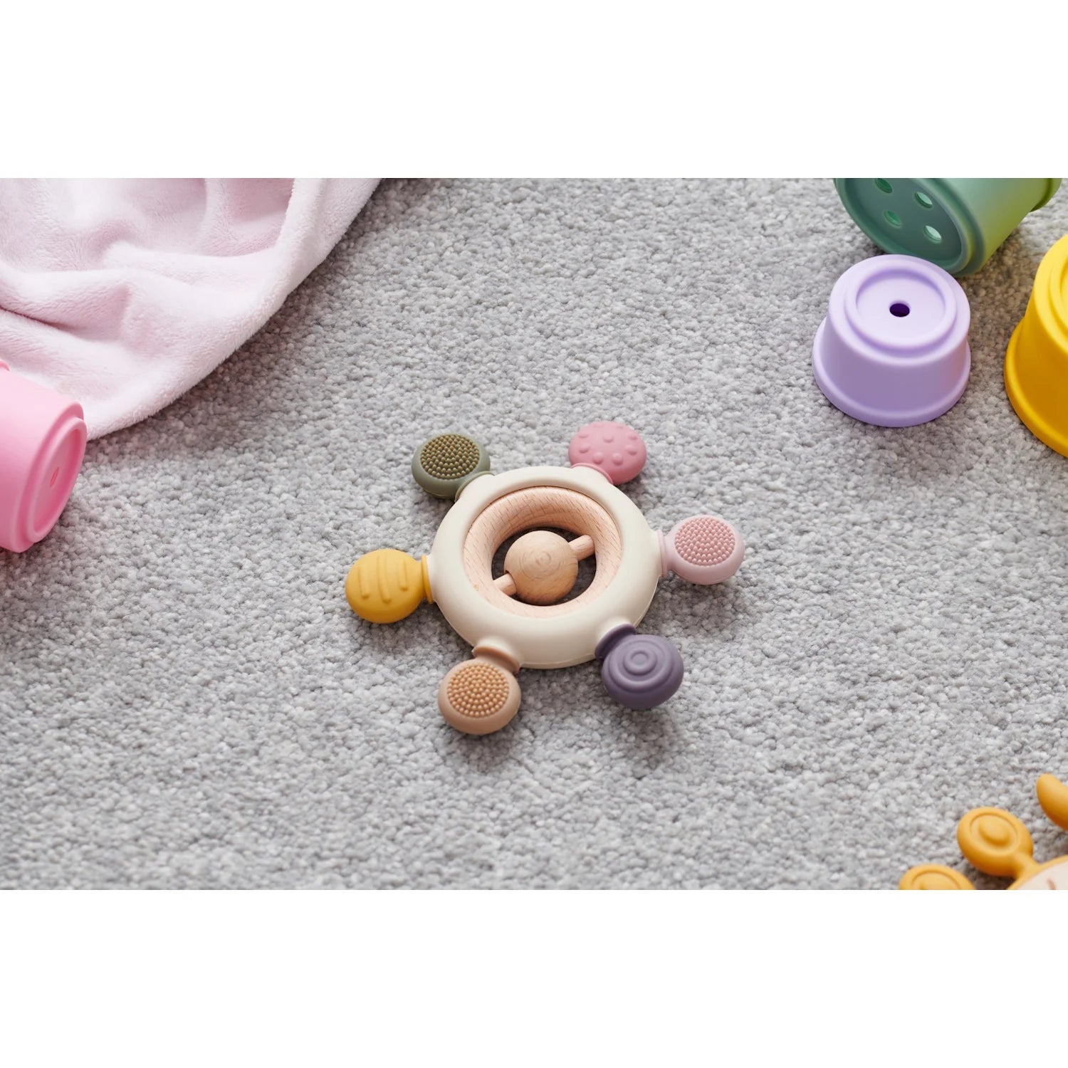 SiliSoft Rattle Teether (Earth)