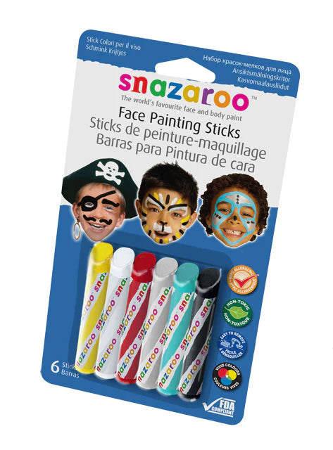 Snazaroo Boys face paint sticks (6pc)