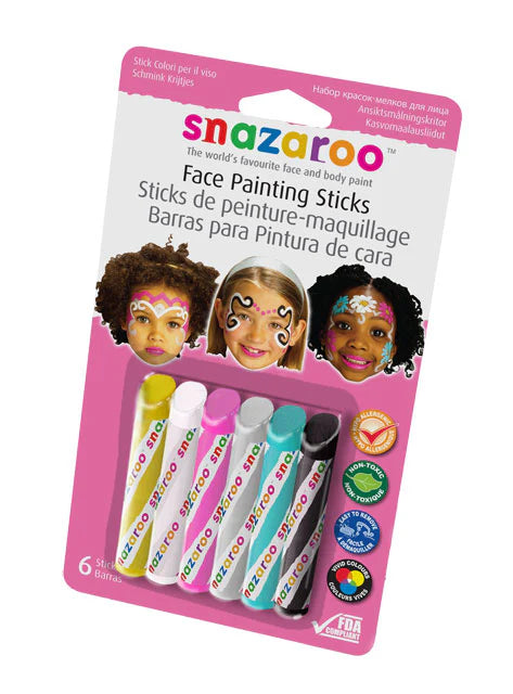 Snazaroo Girls face paint sticks (6pc)