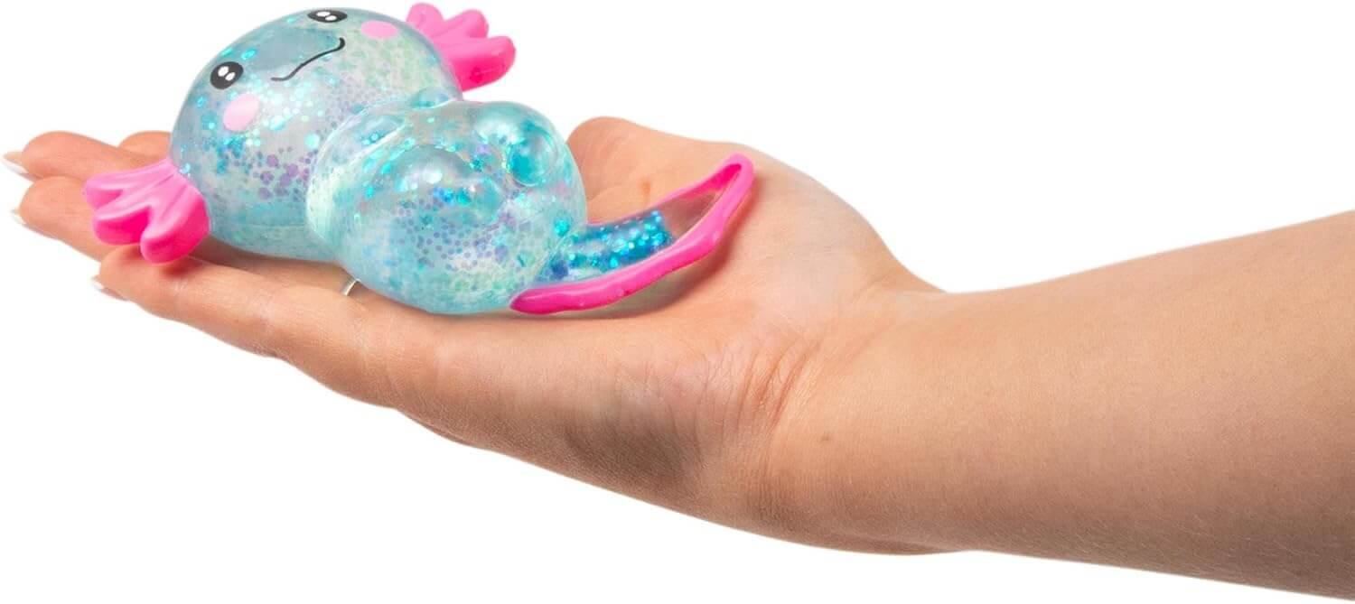 Scrunchems Sugar Axolotl – Glitter Sensory Squishy Toy
