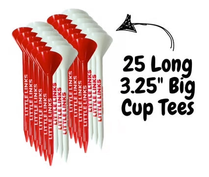 Big Cup Golf Tees Red & White