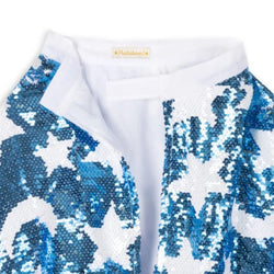 Sequin cosmic cape – Blue