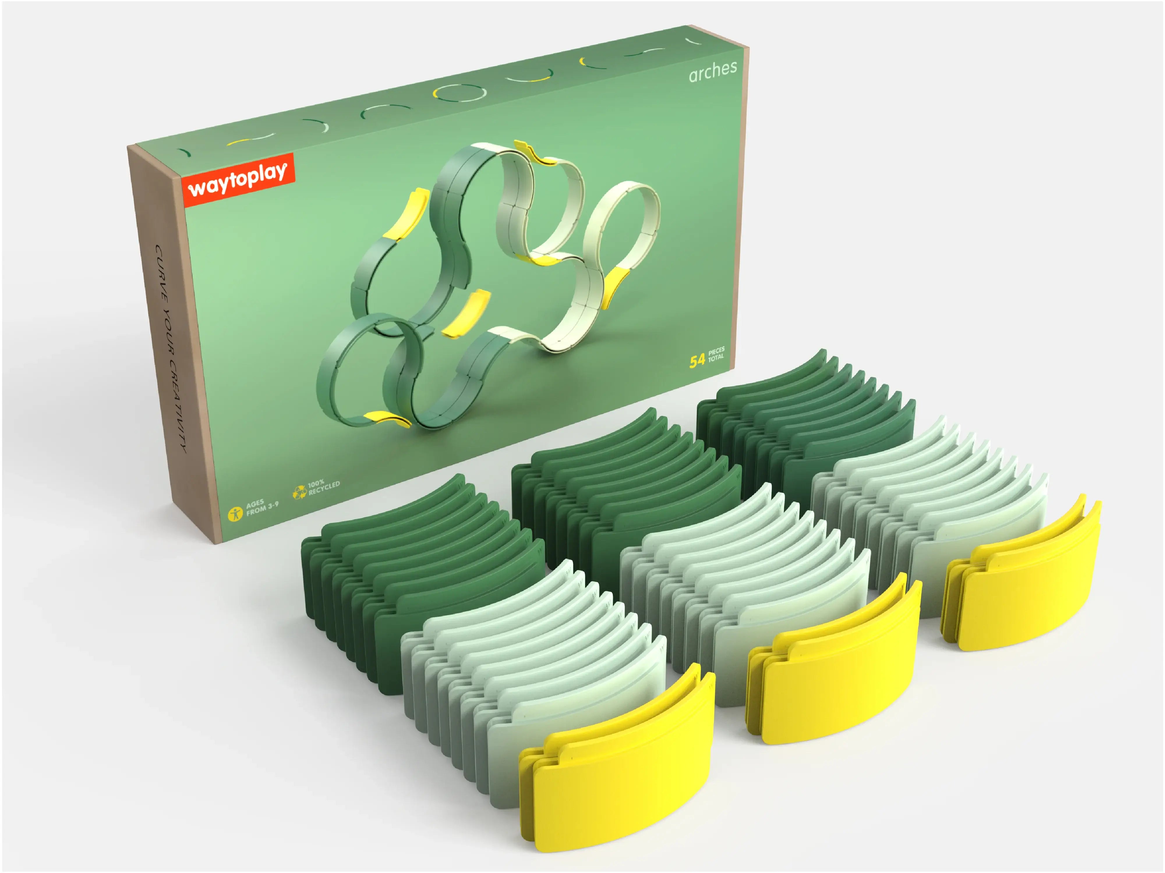 Way To Play Arches Builder Set – 54 Piece Open‑Ended Creative Building Toy